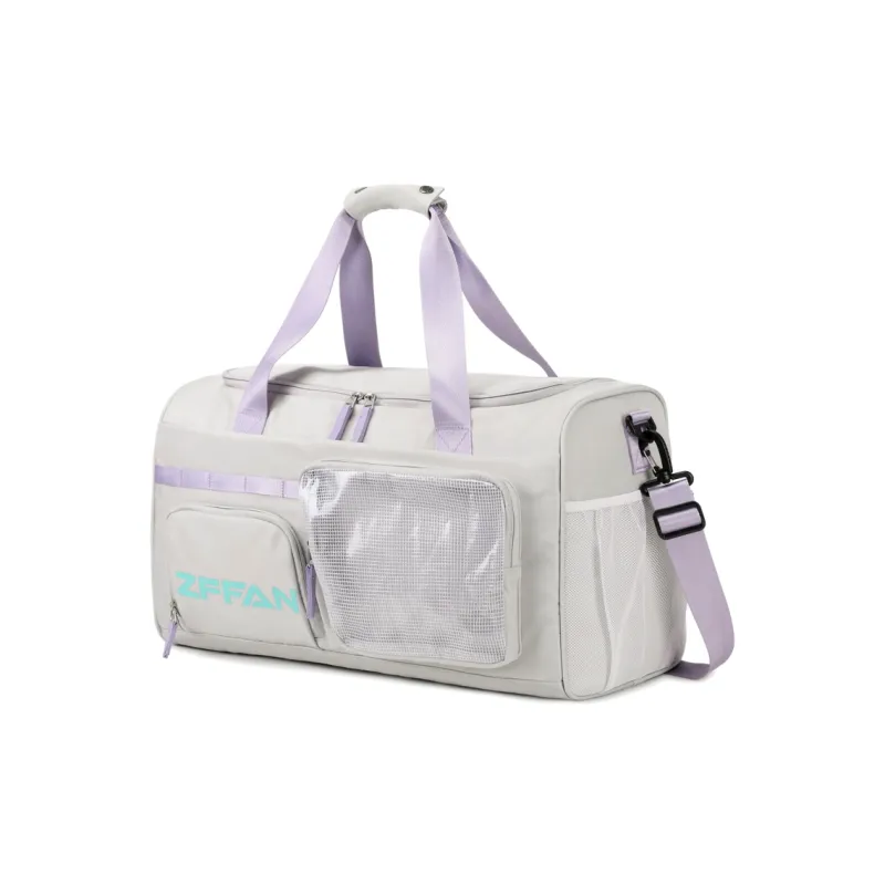 ZUOFEIFAN Fabric Gym Bag Large Size Unisex Gray-3
