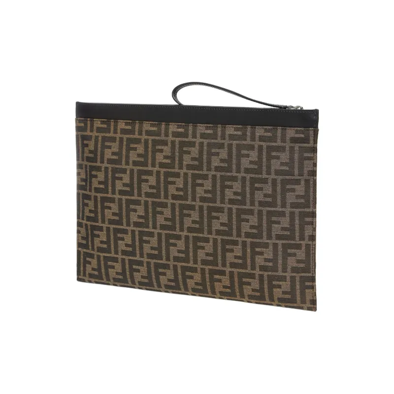 FENDI Ff Jacquard Large Clutch Bag-1