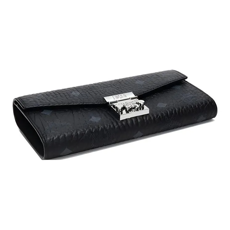 MCM Patricia Visetos Leather Envelope Bag, Chain Bag, Shoulder Bag, Crossbody Bag Mini Men's Black-3