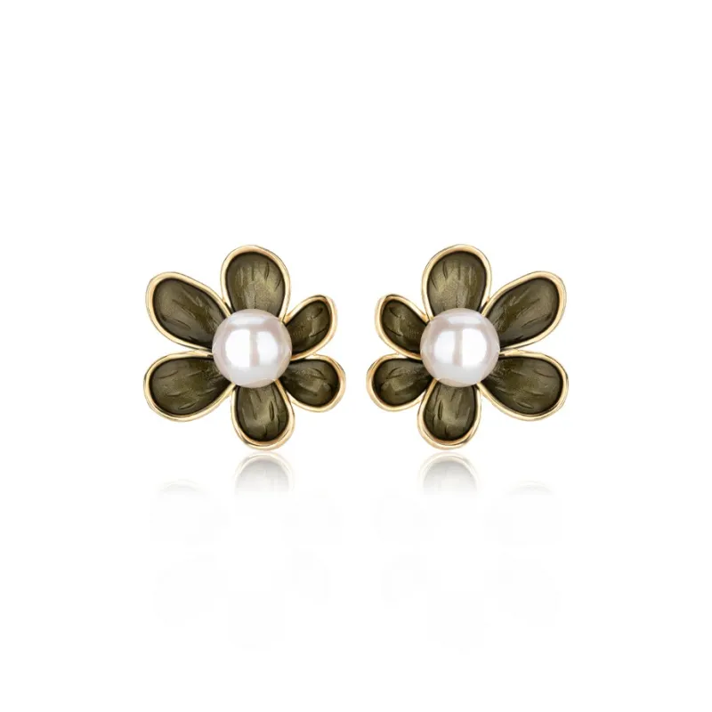 QLADY S925 Silver Stud Stud Earrings Women's-0