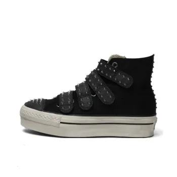 Converse All Star Wear-resistant And Lightweight High-Top Canvas Shoes Women's Black White