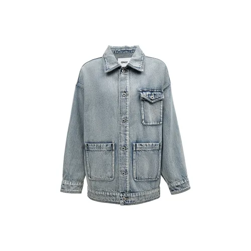 ONLY Denim Jackets Women's J33 350 Washed Denim Blue