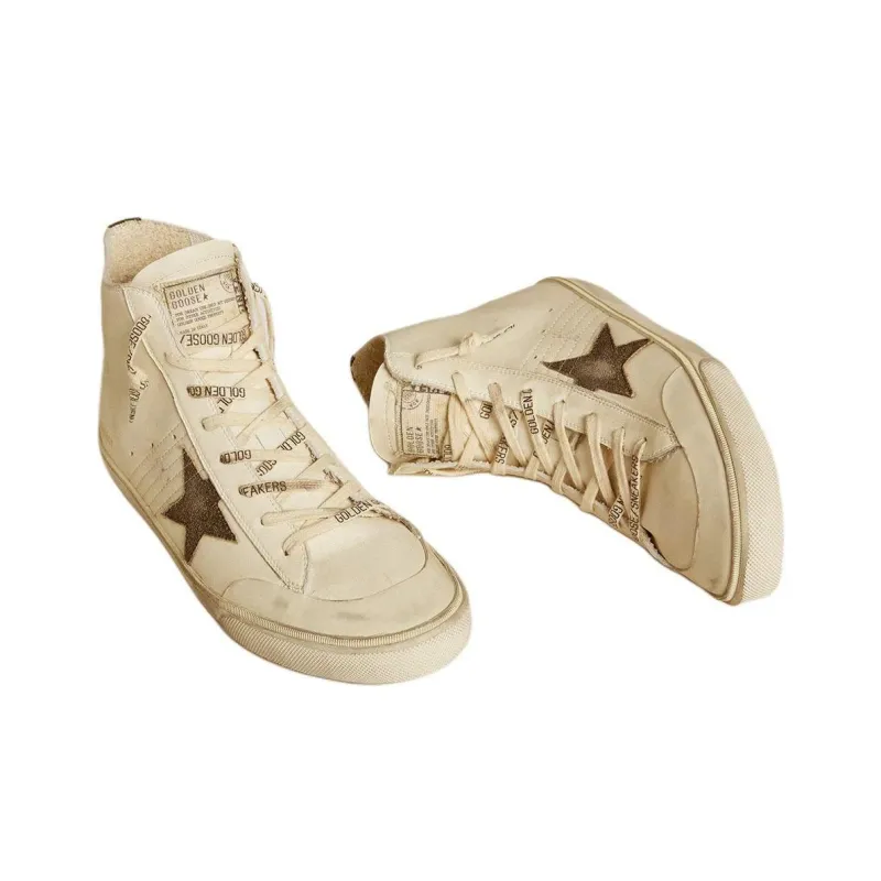 Golden Goose Francy Penstar Low-Top Skateboard Shoes Men's Beige-2