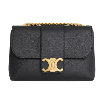 CELINE Calfskin Crossbody Bag, Shoulder Bag Mini Women's Black