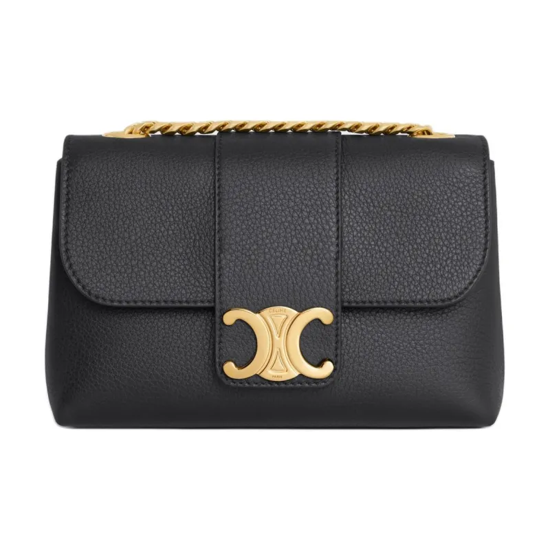 CELINE Calfskin Crossbody Bag, Shoulder Bag Mini Women's Black-0