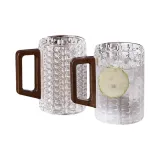 [Walnut Wood Handle]Rattan Cup 400ML/2 Pack