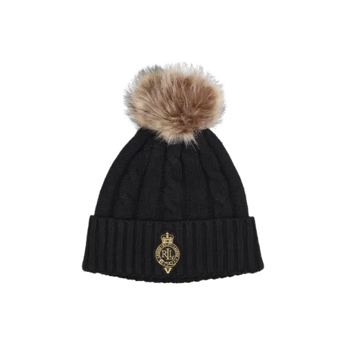 Polo Ralph Lauren Logo Patch Cable Knit Beanie