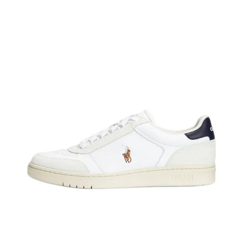 Polo Ralph Lauren Court Low Top Skateboard Shoes Men's White-0