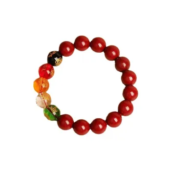 Asia Star Reconstructed Cinnabar Bracelets Unisex