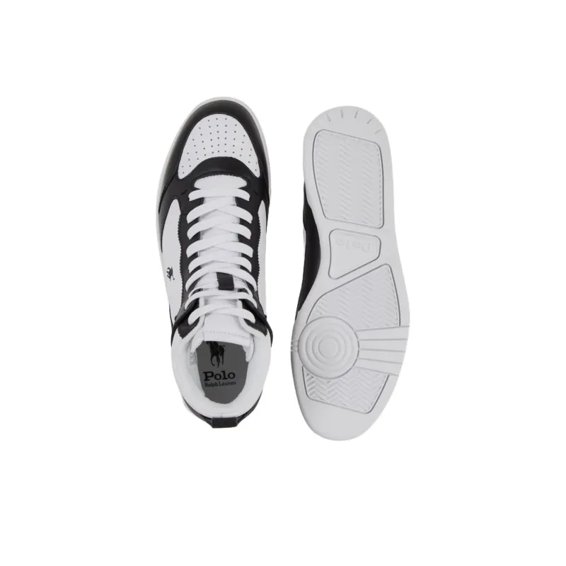 Polo Ralph Lauren High Top Skateboard Shoes Men's Black-4