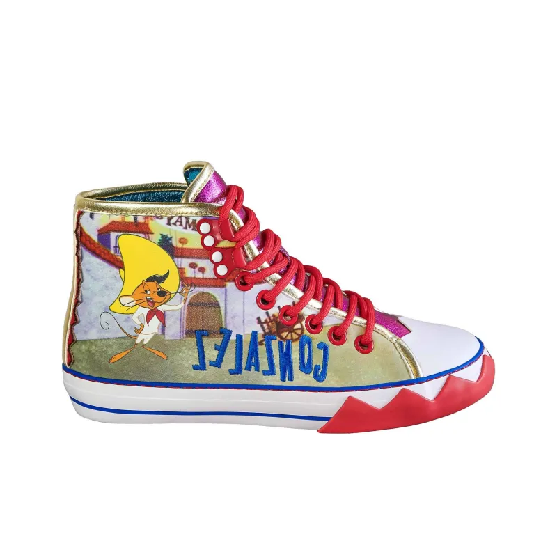 IRREGULAR CHOICE Arriba Arriba High-Top Skateboard Shoes Unisex Green-1