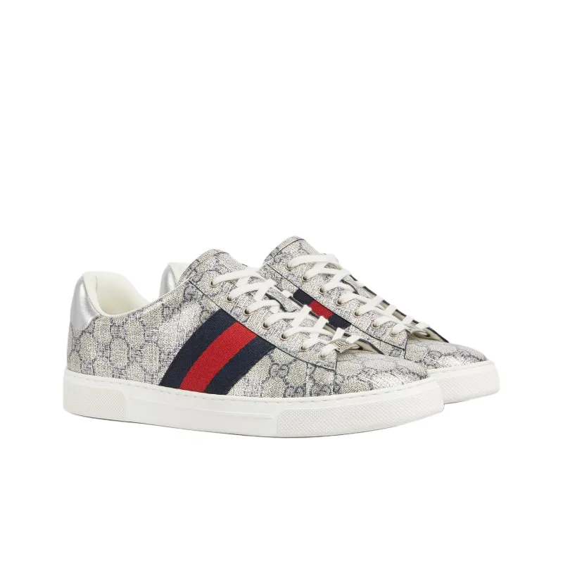 GUCCI Ace 'GG Supreme Canvas Beige Blue'-2