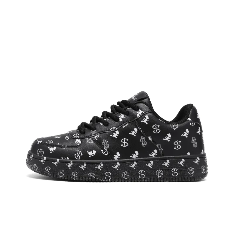 The Simpsons Skateboard Shoes Unisex Low Top Black/Tiffany Blue/White-3