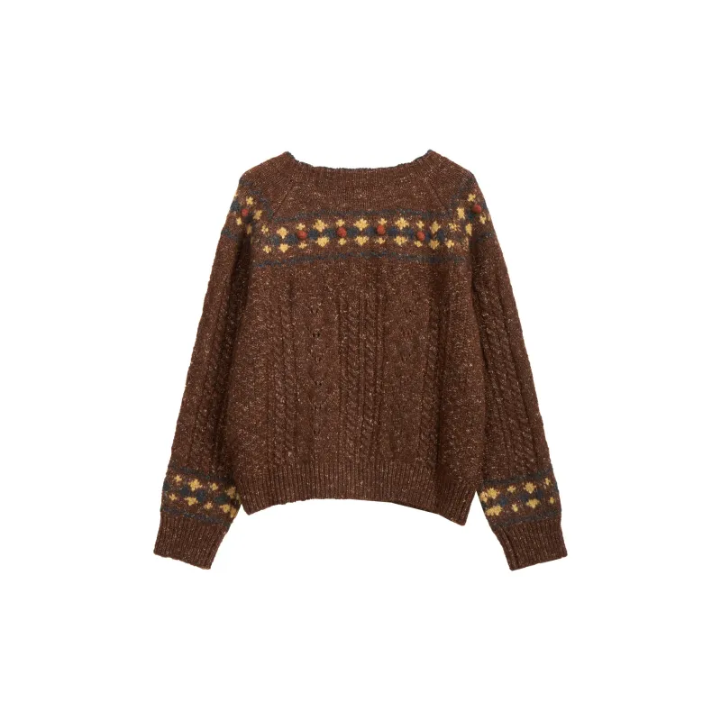 Olrain Sweater Women's Coffee Brown-1