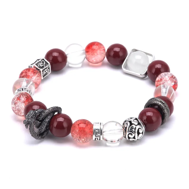 BLESSED BULLET Colored Glaze Jade Bracelets Unisex-0
