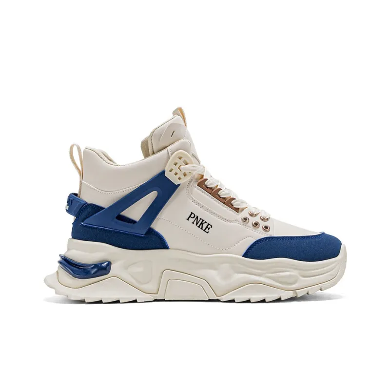 PNKE Anti-Slip And Wear-Resistant Height Increasing Mid-Top Chunky Sneakers Men's-2