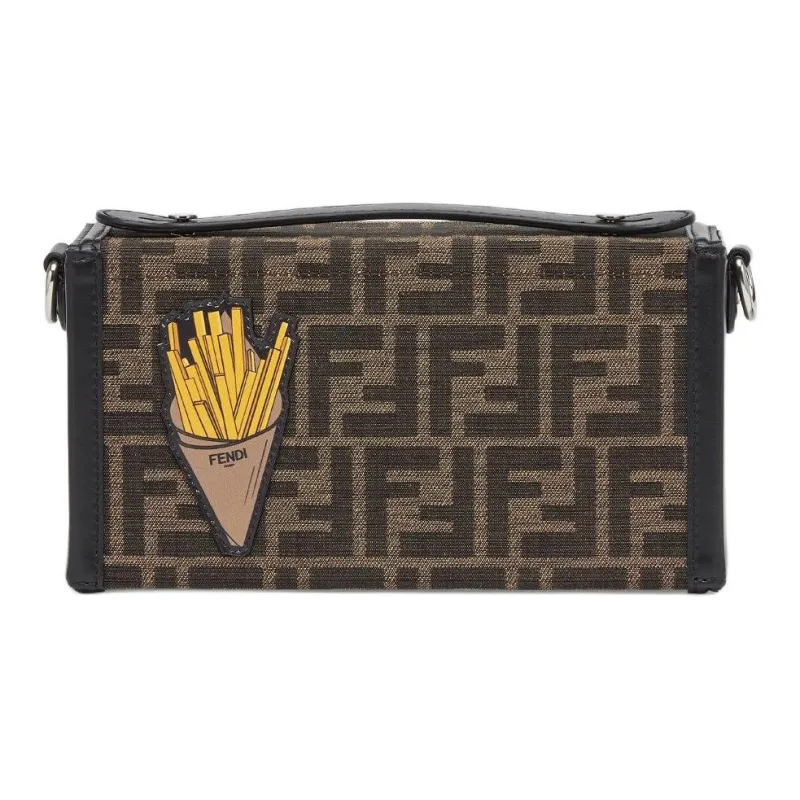 FENDI BaguetteTrunk Polystyrene Shoulder Bag, Crossbody Bag, Handbag Men's Multicolor-2