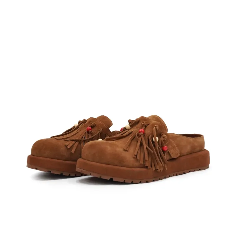XIE SHE Fringe Odor Resistant Abrasion Resistant Slip Resistant Wrap toe Slippers Men's-1
