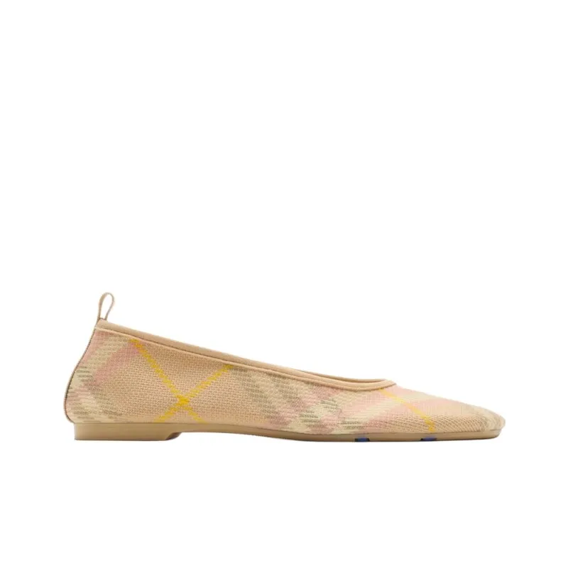 Burberry Casual Single Shoes Women's Beige-1