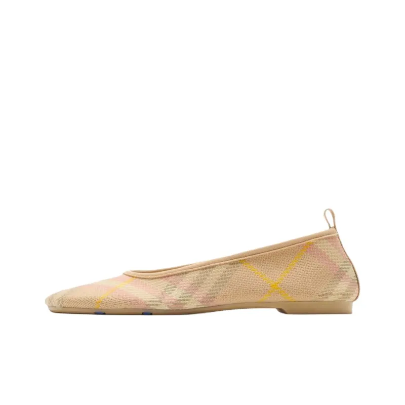 Burberry Casual Single Shoes Women's Beige-0