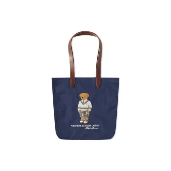 Polo Ralph Lauren Polo Bear Twill Shopper Tote Bag Women's Navy Blue