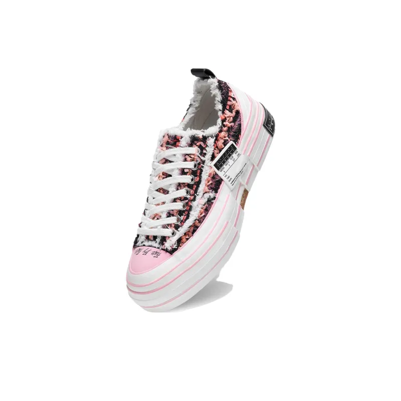 VESSEL H.C.188 Anti Slip And Wear Resistant Breathable Low Top Canvas Shoes Unisex White Red-2