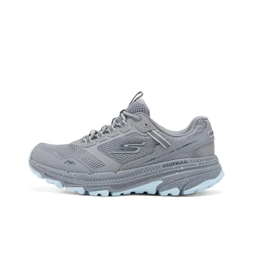 Skechers Go Run Trail Anti Slip Wear Resistant Low Top Running Shoes Women's Gray Blue