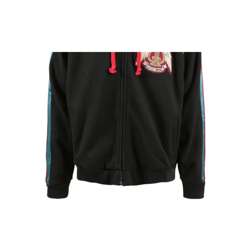 GUCCI Patch Zipped Cotton Hoodie-3