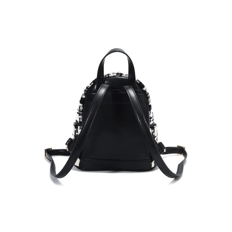Carit&Koty Fabric PU Polyurethane Backpack Regular Women's Black-3