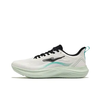 Erke Cushioning Breathable Low Top Running Shoes Men's Microcrystal White/Jet Black