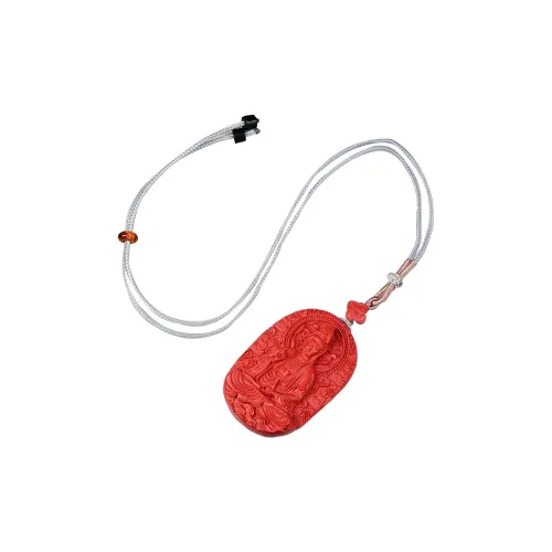 Stone On The Line Cinnabar Necklaces Unisex