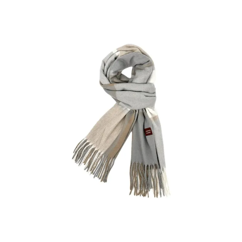JEANSWEST Faux Cashmere Knit Scarves Unisex-4