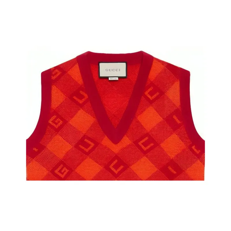 GUCCI Vests Women's Orange Red-3