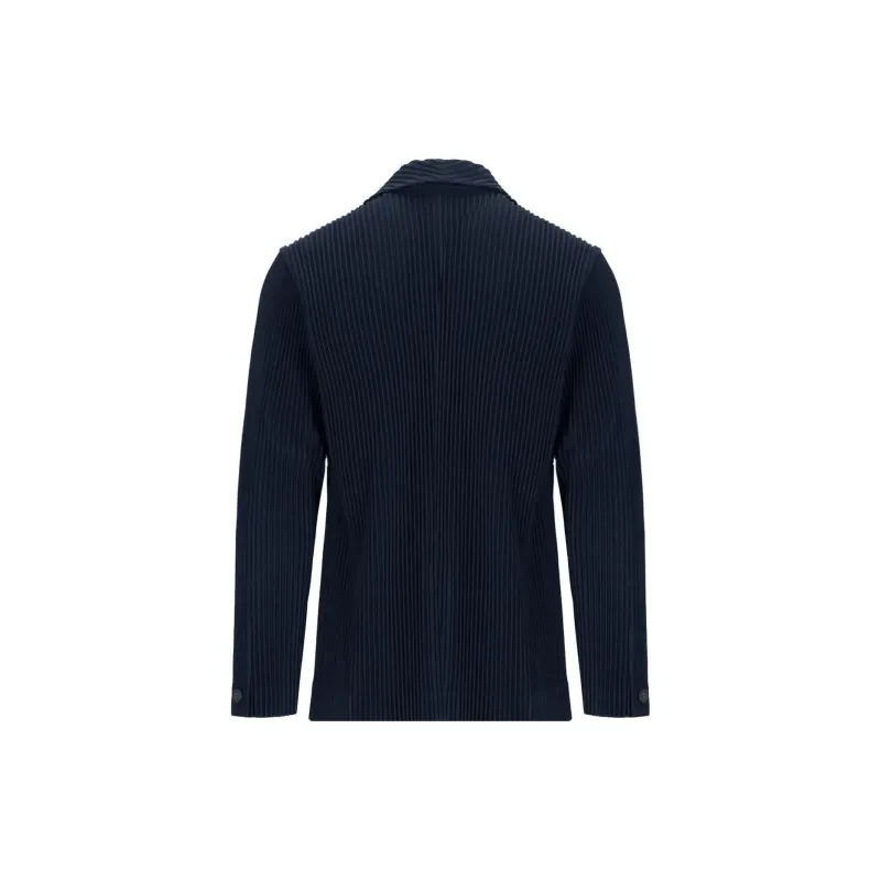 Homme Plissé Issey Miyake Single Breasted V Neck Blazer-1