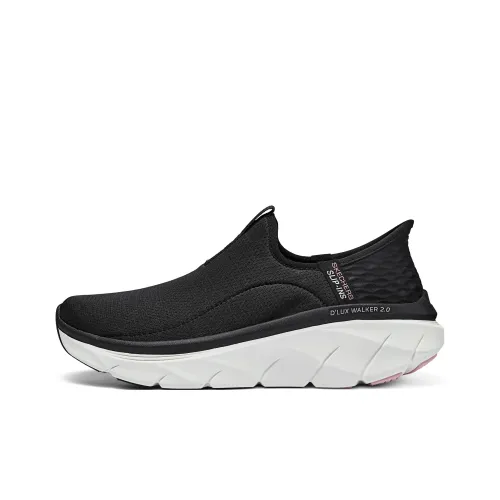 Skechers Hands Free Slip Ins Cushioning Rebound Low Top Casual Shoes Women's Black Pink