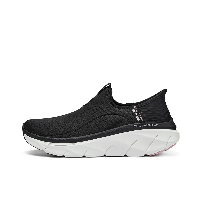 Skechers Hands Free Slip Ins Cushioning Rebound Low Top Casual Shoes Women's Black Pink-0