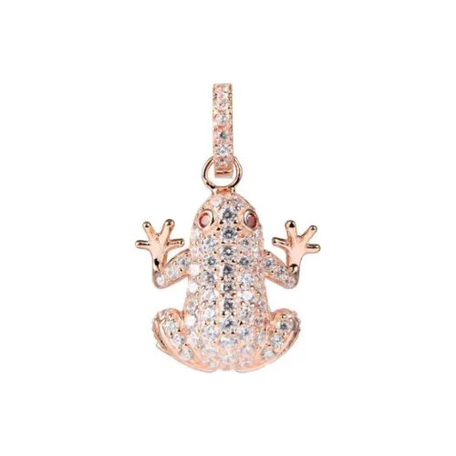Lancaster 925 Sterling Silver Swarovski Remix Charms / Pendants Womens Rose Gold Women's Pink