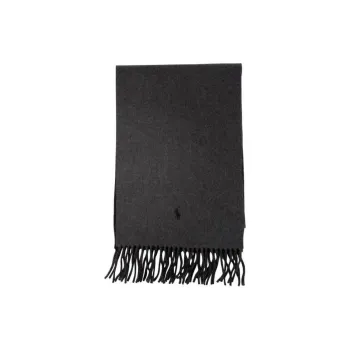 Polo Ralph Lauren Logo Embroidered Fringed Scarf