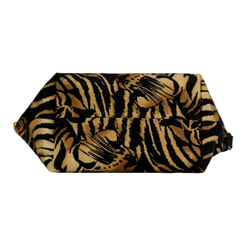 SAINT LAURENT Fabric Crossbody Bag, Shoulder Bag Women's Brown & Yellow & Black-7