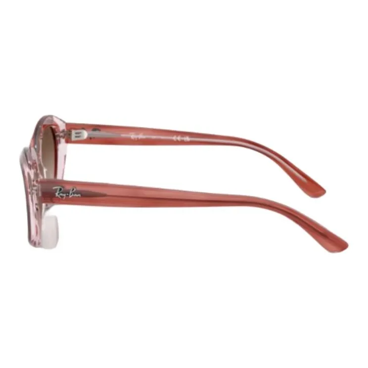 RayBan Plate Frame Round Sunglasses Kids' Red-2