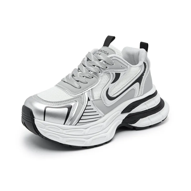 La Chapelle Height Increasing Abrasion Resistant Low Top Chunky Sneakers Women's-1