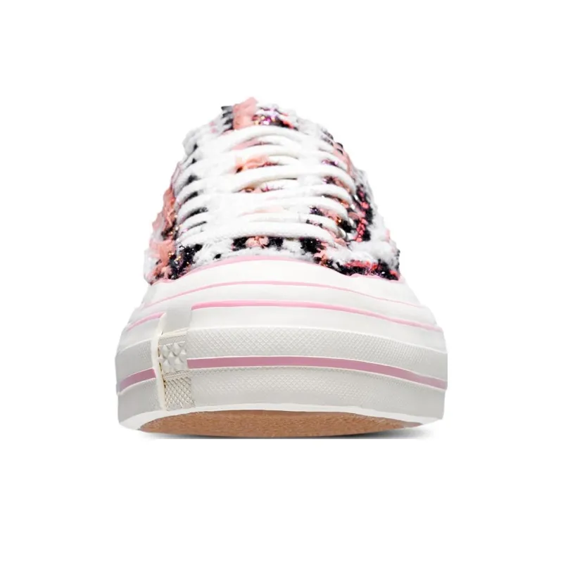 VESSEL H.C.188 Anti Slip And Wear Resistant Breathable Low Top Canvas Shoes Unisex White Red-5