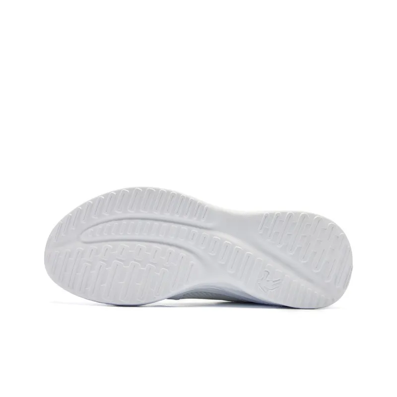 QIAODAN Support Lightweight Low Top Casual Running Shoes Men's White Black-5