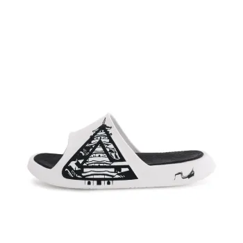 PEAK Tai Ji1.0 Slip Resistant Abrasion Resistant Slide Slippers Unisex White Black