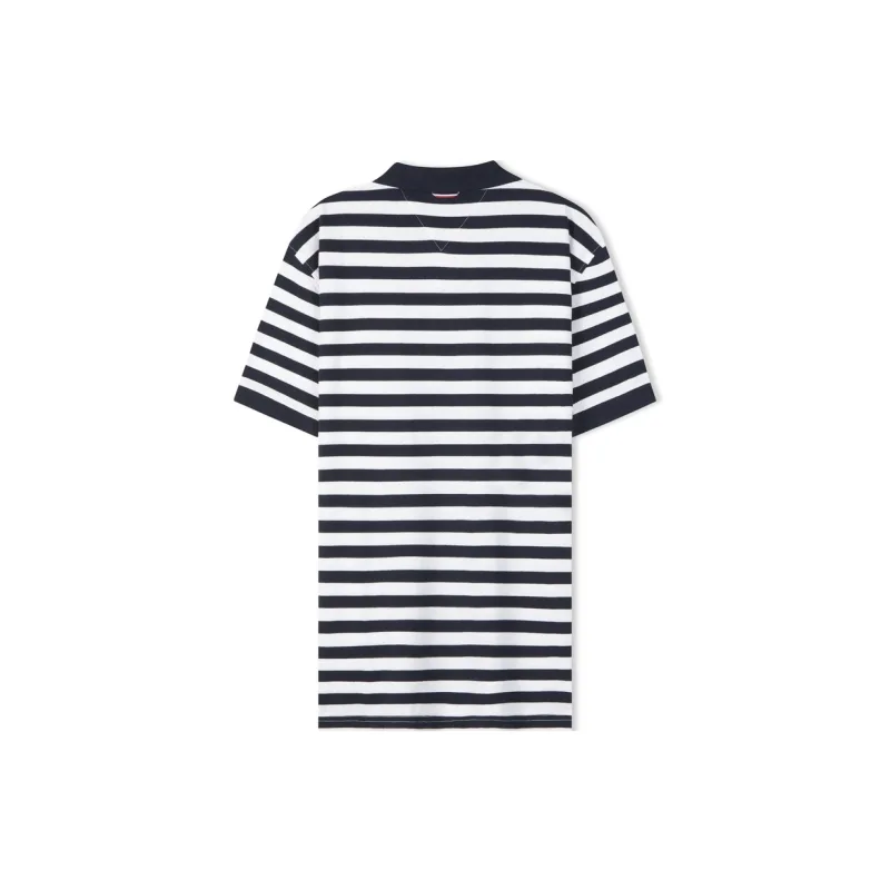 Tommy Hilfiger Polo Shirt Men's Black White Stripes-1
