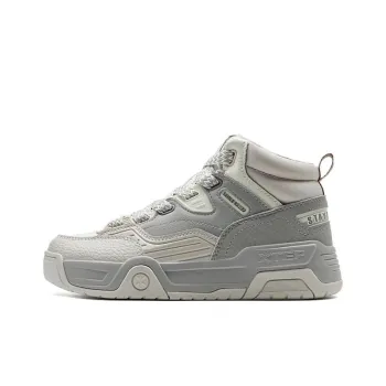 XTEP Warm Slip Resistant Mid Top Skateboard Shoes Women's Gray