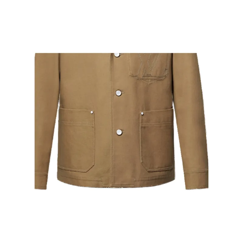 LOUIS VUITTON Tailored Workwear Cotton Canvas Jacket-5