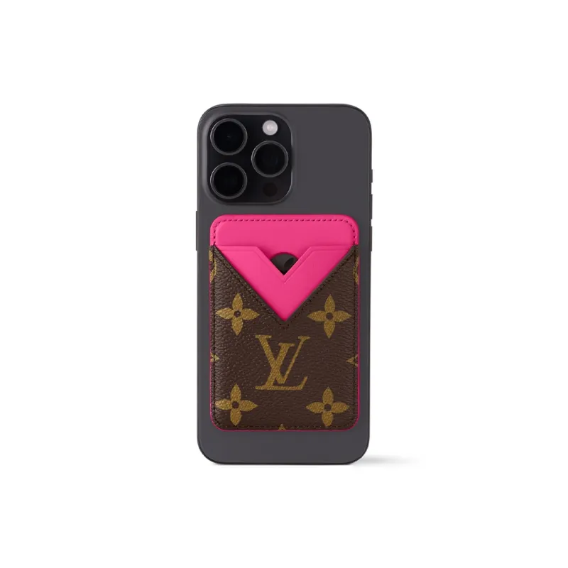 LOUIS VUITTON Canvas Card Holder Women's Pink-3