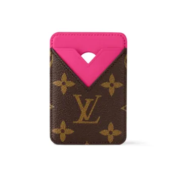 LOUIS VUITTON Canvas Card Holder Women's Pink