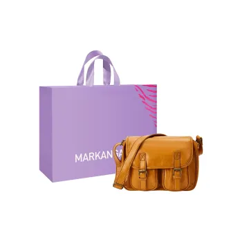 MARKANGARO Pu Messenger Bag Large Size Women's Yellow